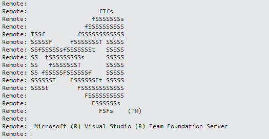 Visual Studio ASCII art logo Git